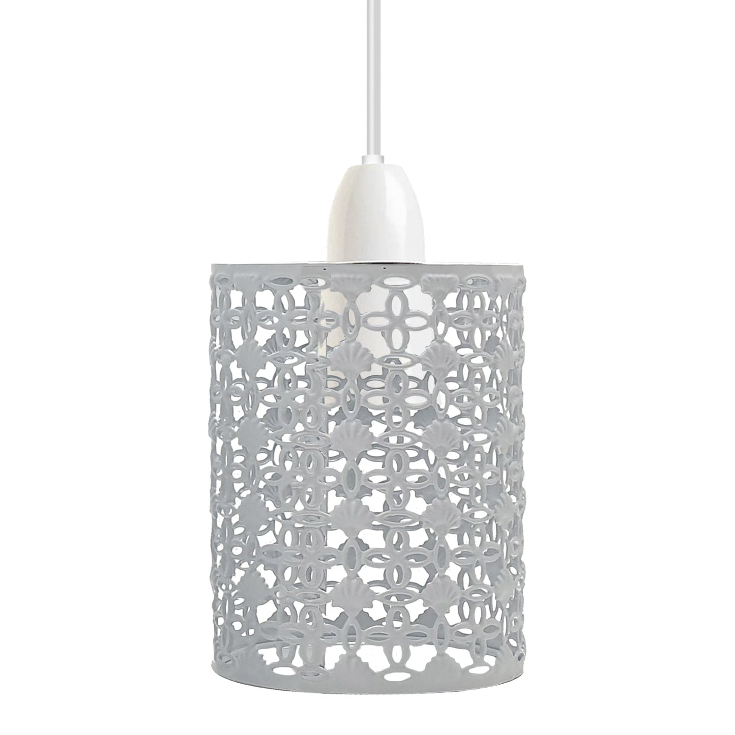 Easy Fit Pendant Light Pattern Cage Metal Drum Lampshade~2509