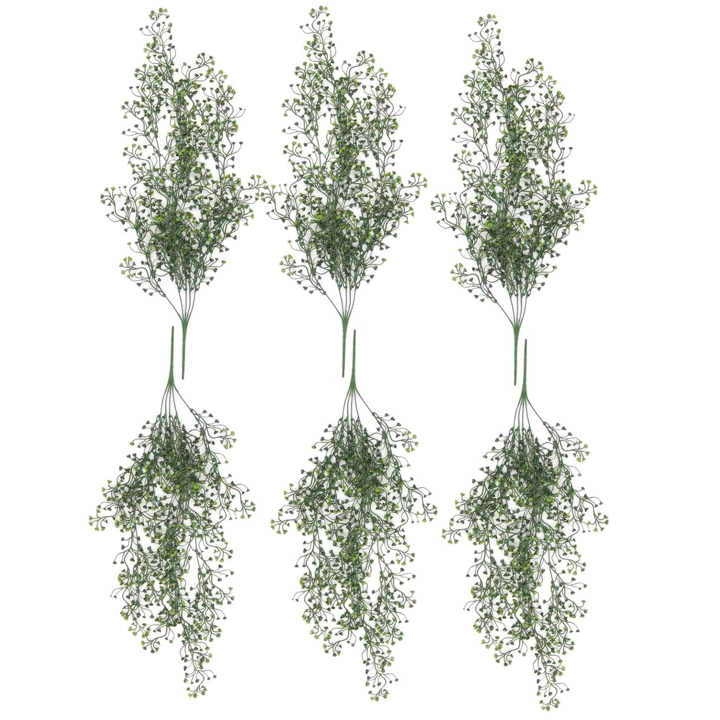 Pack of 6 x Hanging UV and Fire Resistant Artificial String Pearl Plant 75cm